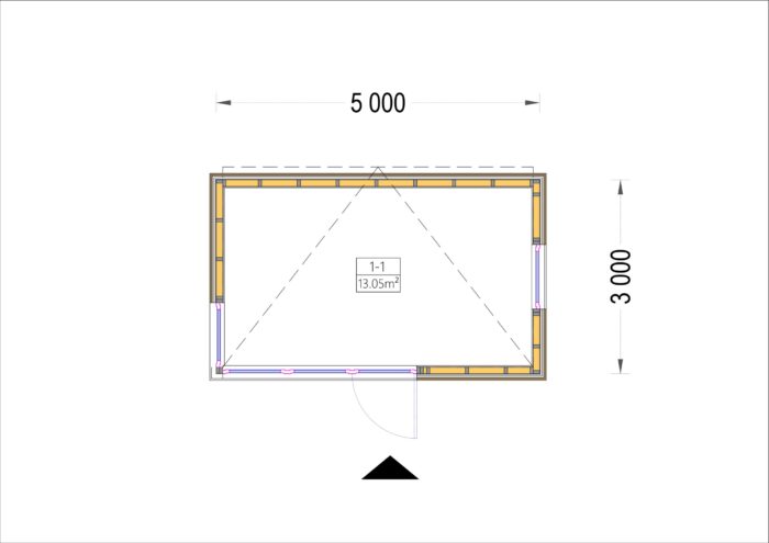 PREMIUM GARTENHAUS (Isoliert, SIPS), 5x3 m, 15 m²