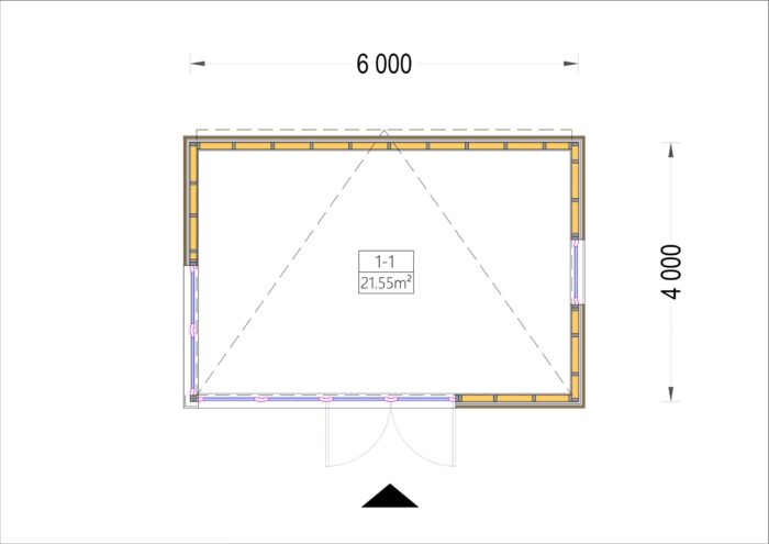 Premium Gartenhaus (Isoliert, SIPS), 6x4 m, 24 m²