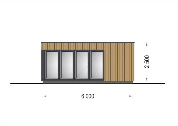 Premium Gartenhaus (Isoliert, SIPS), 6x4 m, 24 m²