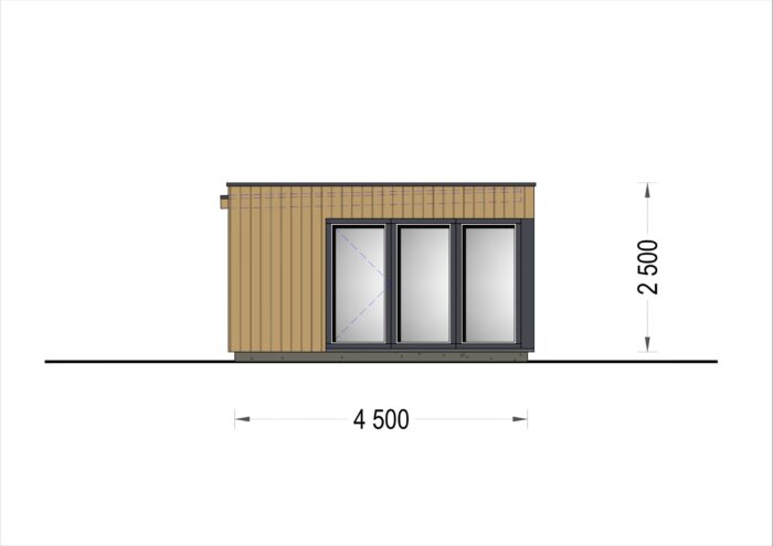 Premium Gartenhaus (Isoliert, SIPS), 6.5x4.5 m, 30 m²