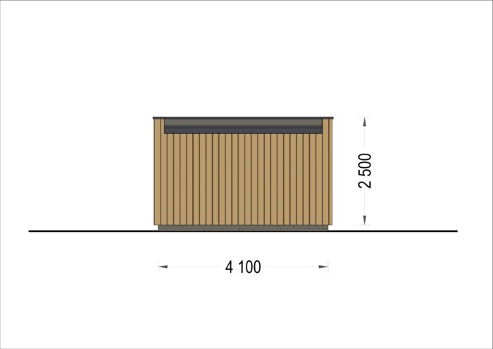 PREMIUM Gartenhaus (Isoliert, SIPS), 4.1x2.4 m, 10 m²