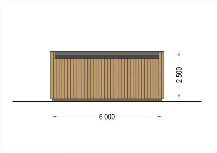 Premium Gartenhaus (Isoliert, SIPS), 6x3 m, 18 m²