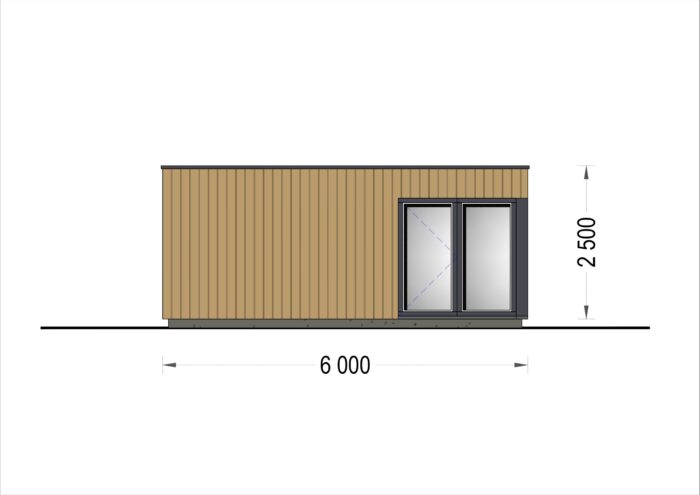 Premium Gartenhaus (Isoliert, SIPS), 6x5 m, 30 m²