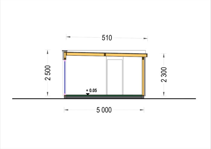 Premium Gartenhaus (Isoliert, SIPS), 6x5 m, 30 m²