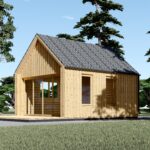 Blockbohlenhaus SUSI (44mm + Holzverschalung), 20m²