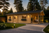 Blockbohlenhaus MATREI (44+44 mm Isoliert), 6x10m, 60m² – Bild 3
