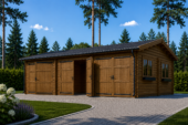 Dreifachgarage aus Holz (44mm), 9x6m, 54m² – Bild 5