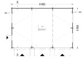 Dreifachgarage aus Holz (44mm), 9x6m, 54m² – Bild 6