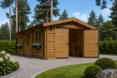 Einzelgarage aus Holz (44 mm), 4x7.5 m, 30 m² – Bild 4