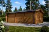 Einzelgarage aus Holz (44 mm), 4x7.5 m, 30 m² – Bild 3