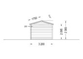 Einzelgarage aus Holz (44 mm), 3.2x5.2m, 16 m² – Bild 9