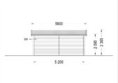 Einzelgarage aus Holz (44 mm), 4 × 7,5 m, 30 m² – Bild 10