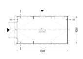 Einzelgarage aus Holz (44 mm), 4x7.5 m, 30 m² – Bild 8