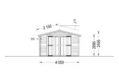 Einzelgarage aus Holz (44 mm), 4x7.5 m, 30 m² – Bild 9