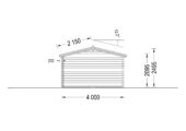 Einzelgarage aus Holz (44 mm), 4x7.5 m, 30 m² – Bild 6