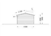 Einzelgarage aus Holz (44 mm), 4x7.5 m, 30 m² – Bild 6