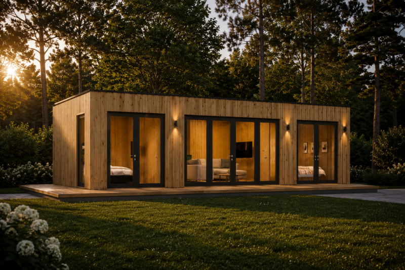 PREMIUM Gartenhaus (Isoliert, SIPS), 10.5x4.5 m, 40 m²
