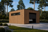 Holzgarage mit Flachdach (34mm + Holzverschalung), 5x6m, 30m² – Bild 5