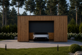 Holzgarage mit Flachdach (34mm + Holzverschalung), 5x6m, 30m² – Bild 6