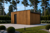 Holzgarage mit Flachdach (34mm + Holzverschalung), 5x6m, 30m² – Bild 3