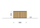 Holzgarage mit Flachdach (34mm + Holzverschalung), 5x6m, 30m² – Bild 9