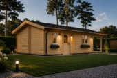 Blockbohlenhaus MATREI (44+44 mm Isoliert), 6x10m, 60m² – Bild 5