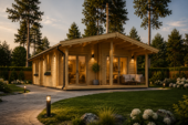 Blockbohlenhaus MATREI (44+44 mm Isoliert), 6x10m, 60m² – Bild 4