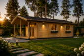 Blockbohlenhaus MATREI (44+44 mm Isoliert), 6x10m, 60m² – Bild 2