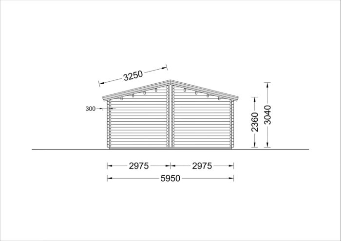 Blockbohlenhaus MATREI (66mm), 6x10m, 60m²