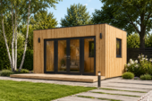 Premium Gartenhaus (Isoliert, SIPS), 6x3 m, 18 m²