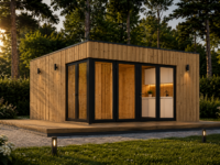 Premium Gartenhaus (Isoliert, SIPS), 6x5 m, 30 m²