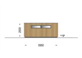 Holzgarage mit Flachdach (34mm + Holzverschalung), 5x6m, 30m² – Bild 11