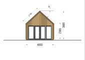 Blockbohlenhaus SUSI (44mm + Holzverschalung), 20m² – Bild 8