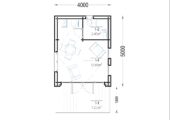 Blockbohlenhaus SUSI (44mm + Holzverschalung), 20m² – Bild 5