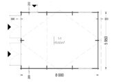 Doppelgarage aus Holz (44mm), 6x8 m, 48m² – Bild 6