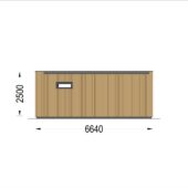 Gartenhaus PREMIUM (34mm + Holzverschalung), 6.5x4.5m, 30m² – Bild 6