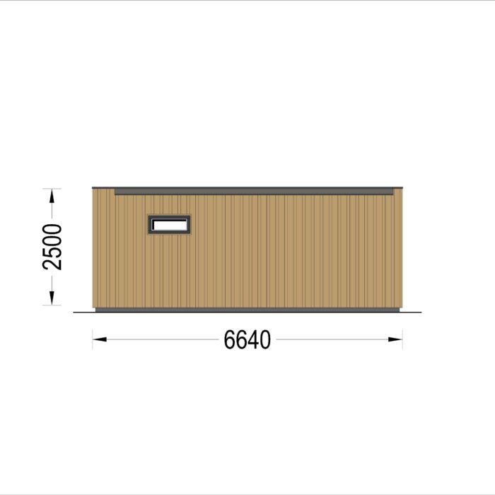 Gartenhaus PREMIUM (34mm + Holzverschalung), 6.5x4.5m, 30m²