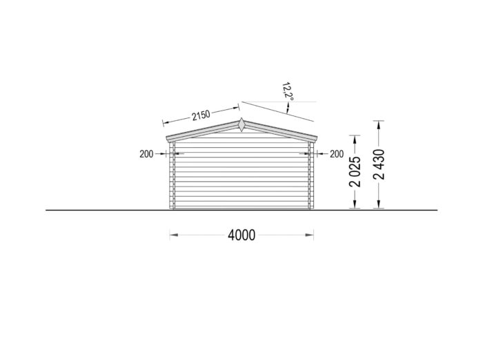 Gartenhaus PALM, 4x4m, 16m²