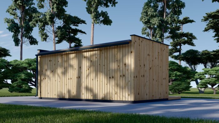 Premium Gartenhaus Tobi (34mm + Holzverschalung), 6x3m, 18m²