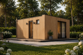 Premium Gartenhaus TOBI (34–44 mm + Holzverschalung), 6×5 m – 30 m² Isoliert – Bild 4