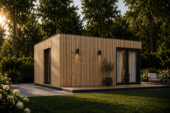 Premium Gartenhaus TOBI (34–44 mm + Holzverschalung), 6×5 m – 30 m² Isoliert – Bild 3