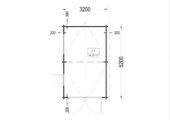 Einzelgarage aus Holz (44 mm), 3.2x5.2m, 16 m² – Bild 7