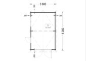 Einzelgarage aus Holz (44 mm), 3.6x5.4 m, 20 m² – Bild 8