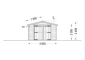 Einzelgarage aus Holz (44 mm), 3.6x5.4 m, 20 m² – Bild 9