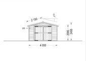 Einzelgarage aus Holz (44 mm), 4x7.5 m, 30 m² – Bild 8