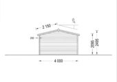 Einzelgarage aus Holz (44 mm), 4x7.5 m, 30 m² – Bild 10