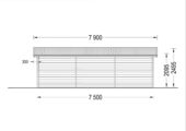 Einzelgarage aus Holz (44 mm), 4x7.5 m, 30 m² – Bild 11
