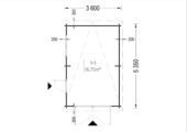 Holzgarage mit Flachdach (44 mm), 3.6x5.4 m, 20 m² – Bild 6