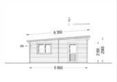 Doppelgarage aus Holz mit Pultdach (44mm) 6x6m, 36m² – Bild 8
