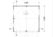 Doppelgarage aus Holz (44 mm) 6x6 m, 36 m² – Bild 7